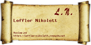 Leffler Nikolett névjegykártya